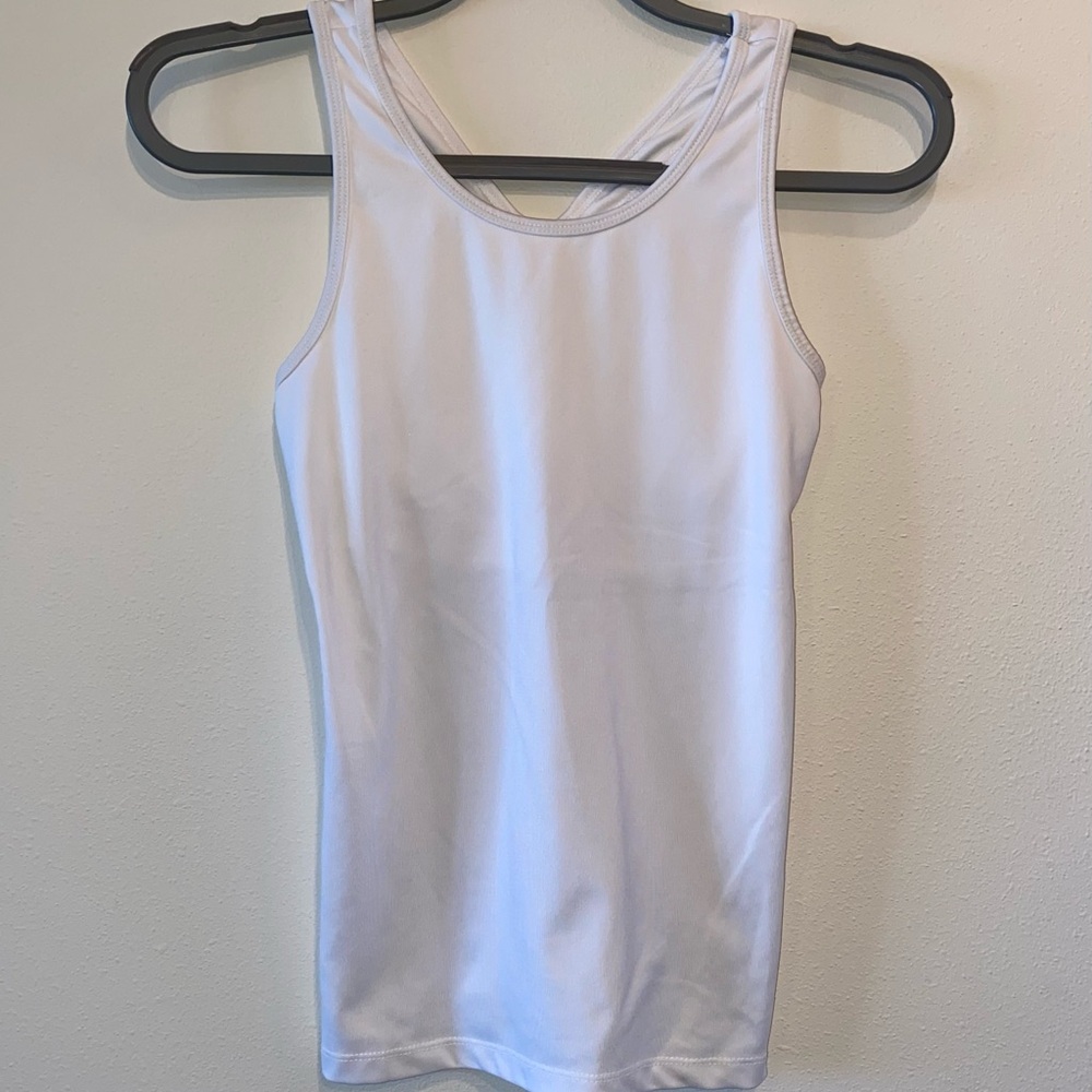 Champion White Fitted Sleeveless Tank Top